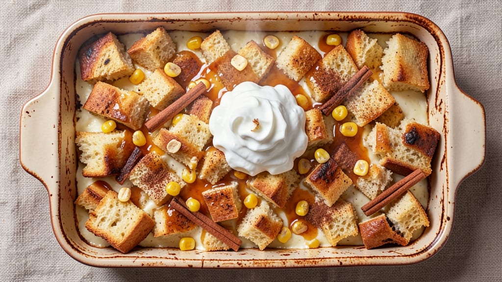 Abuelo's Mexican Bread Pudding Recipe: Cinnamon-Infused Crunch With Caramelized Corn