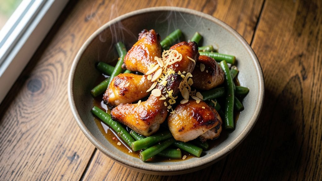 Gordon Ramsay Chicken Wings and Green Beans Recipe: Crispy Wings with Almond-Crusted Beans