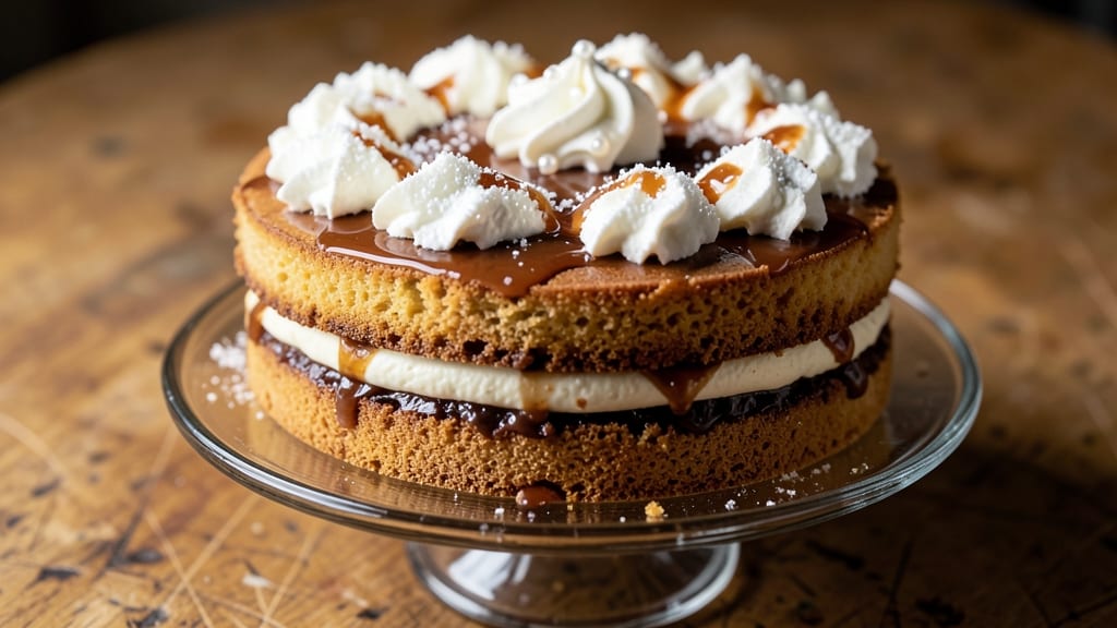 Old Fashioned Sock It To Me Cake Recipe: Boozy Vanilla Layers With Caramel Swirl